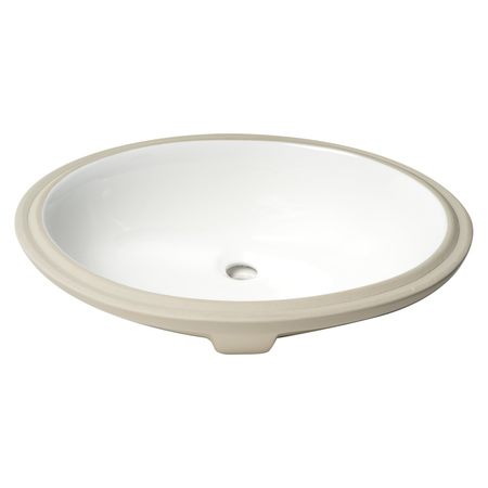 Alfi Brand ALFI brand ABC602 White 23" Oval Undermount Ceramic Sink ABC602